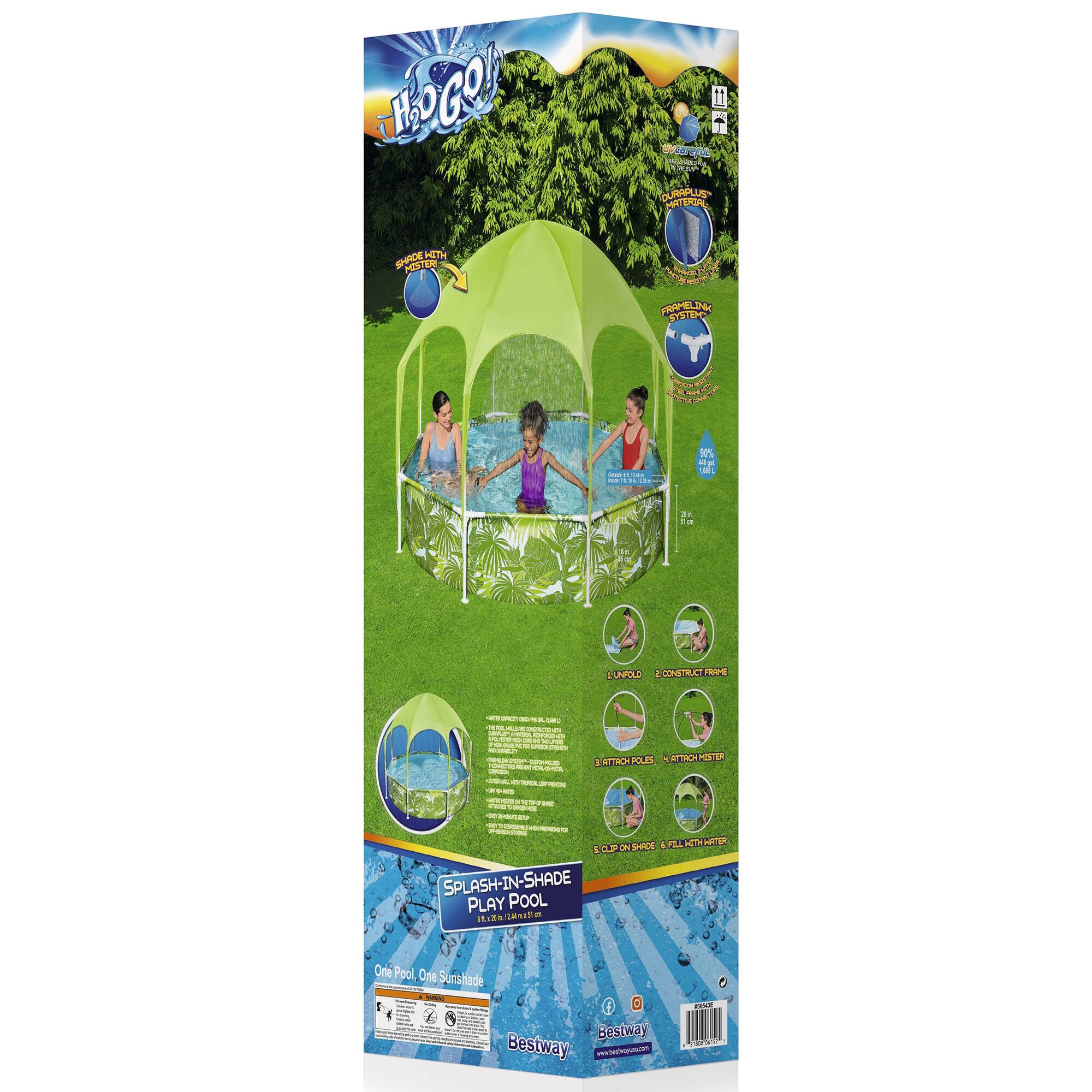 H2OGO! 8ft. Splash-In-Shade Play Pool
